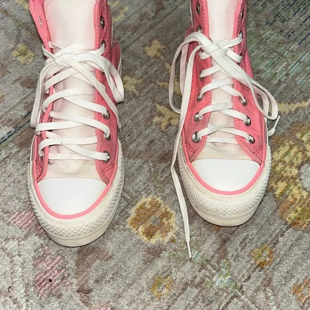 Converse chuck taylor lift pink sz 5